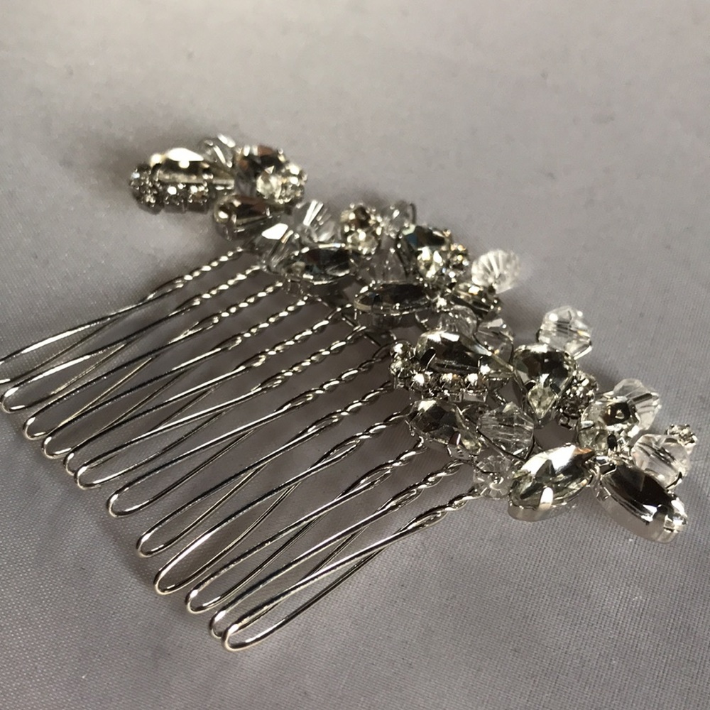 New! Set Crystal Floral Hair Jewelry - Picture 4 of 7